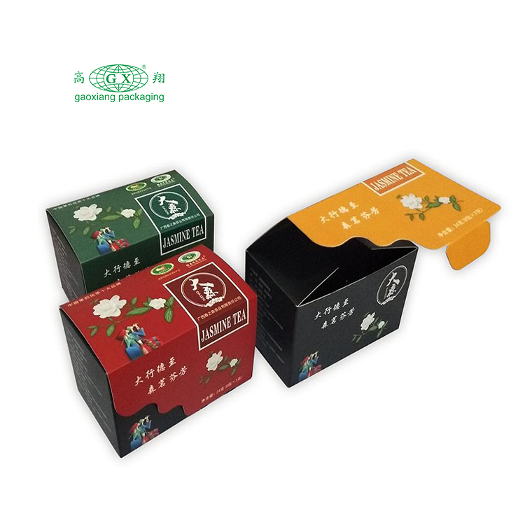 Custom partum flip type multicolor matte cardboard paper odorata tea packaging box