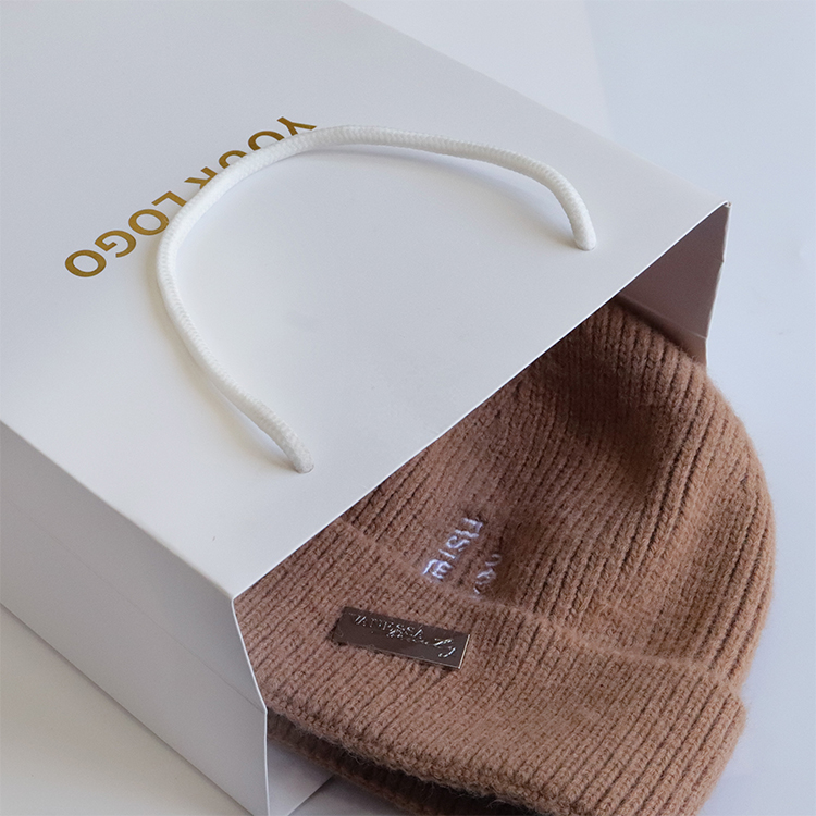 Consuetudo shopping saccos vestiens aurum impressum logo design album cardboard paper packaging saccis pro grosso